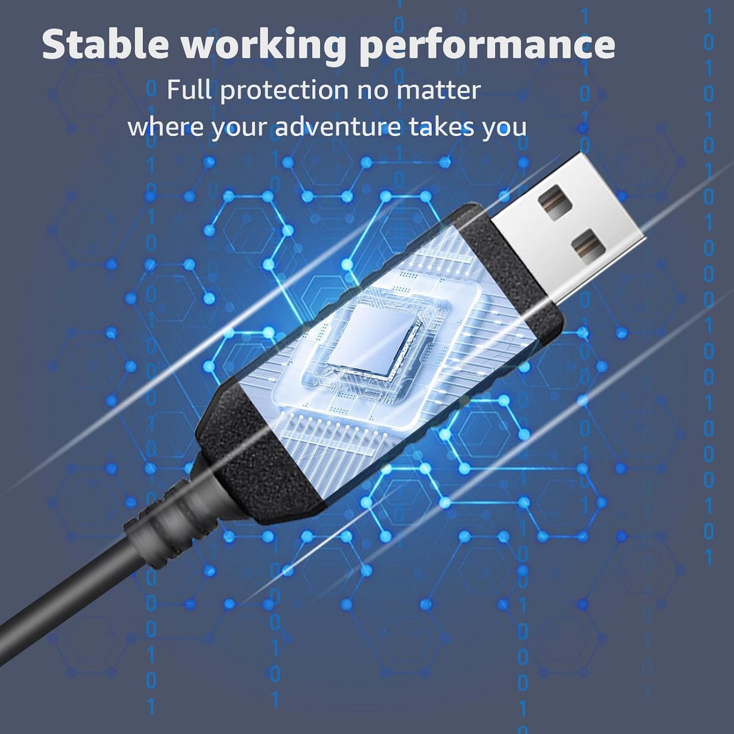 6.56Ft Radar Detector Cable - USB to RJ11 Plug Cable for Escort Radenso XP Uniden Beltronics Cobra Whistler - Premium Replacement Power Cord for Radar Detectors - Durable USB to RJ11 Connection