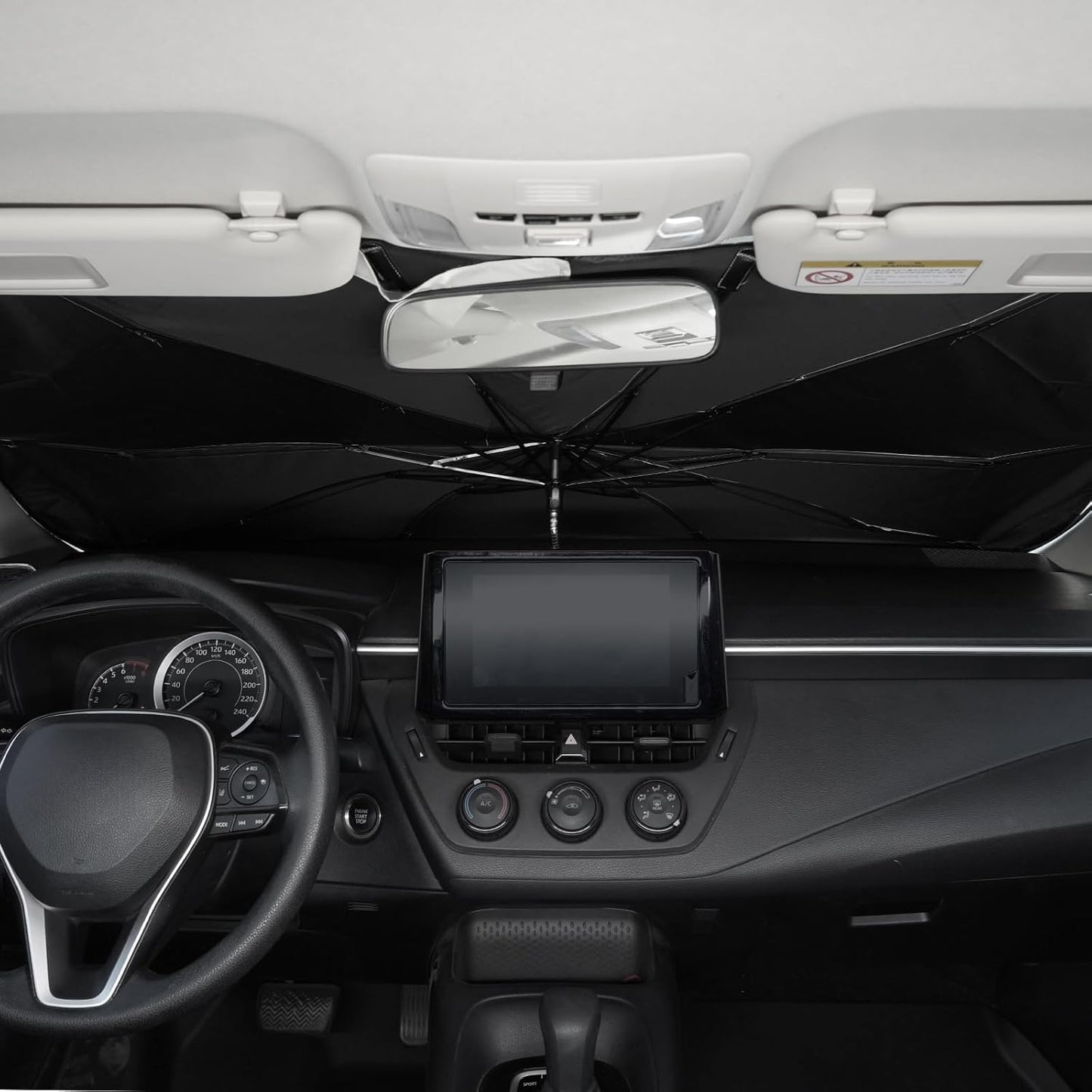 Umbrella Sunshade for Toyota Corolla Accessories 2025, Foldable Windshield Cover Sun Shade Umbrella Visor with UV Block Windshield Heat Insulation Protection (for Toyota Corolla 2020-2025)