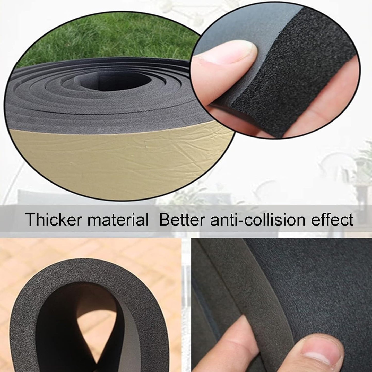 Garage Column Protector Corner Guard - Waterproof Foam for Parking Garages & Warehouses, Anti-Collision Wall Protector, Parking Assist, White, 3cm x 1m