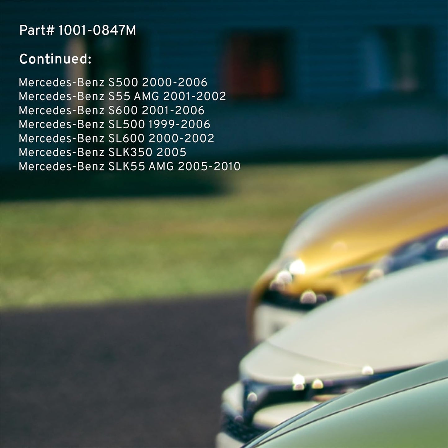 Premium Semi-Metallic Front Brake Pads (1001-0847M) Compatible with 1999-2012 Mercedes-Benz (CL500/CL55 AMG/CL600/CLS500/CLS550/E500/E55 AMG/G500/ML430/ML500/ML55 AMG/S430/S500 & More)