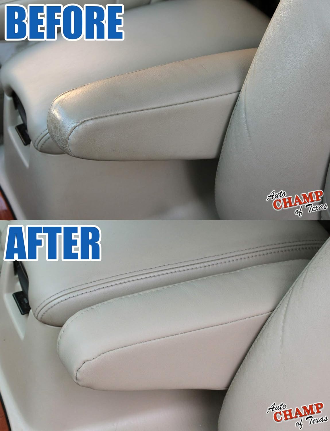 Compatible with 1998-2007 Lexus LX470 - Driver Side Seat Leather Armrest Cover, Tan