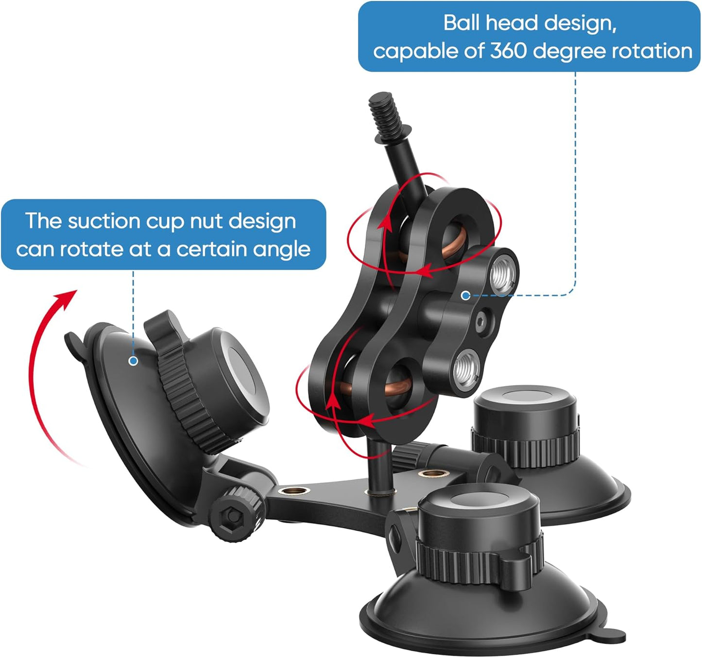 Radar Detector Mount - Triangular Suction Cup Windshield Bracket (for Cobra Detectors)