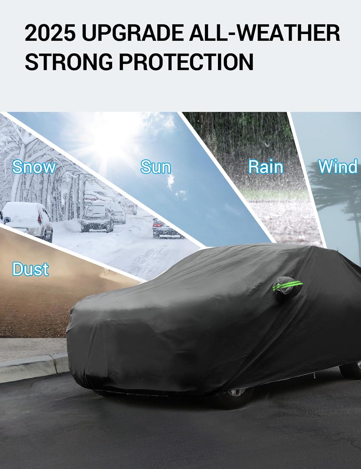 Proadsy 2025 Upgrade Car Cover Custom Fit for Kia Seltos 2021-2025, Waterproof All Weather for Automobiles, Full Exterior Cover Rain Snow Sun Protector Indoor Outdoor Car Cover