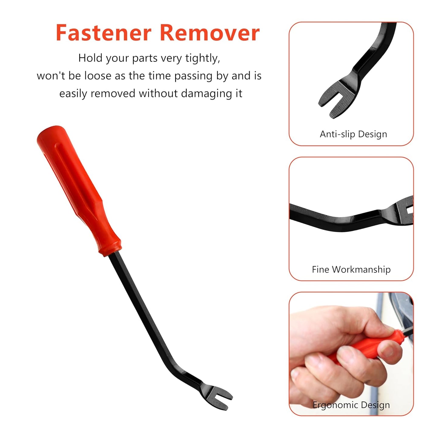 Ford GM Toyota Honda Chrysler Nissan Car Push Retainer Clips 1045pcs with 30 Popular Push Pins for Auto Parts Sizes - Includes 10 Cable Ties and Red Fastener Remover