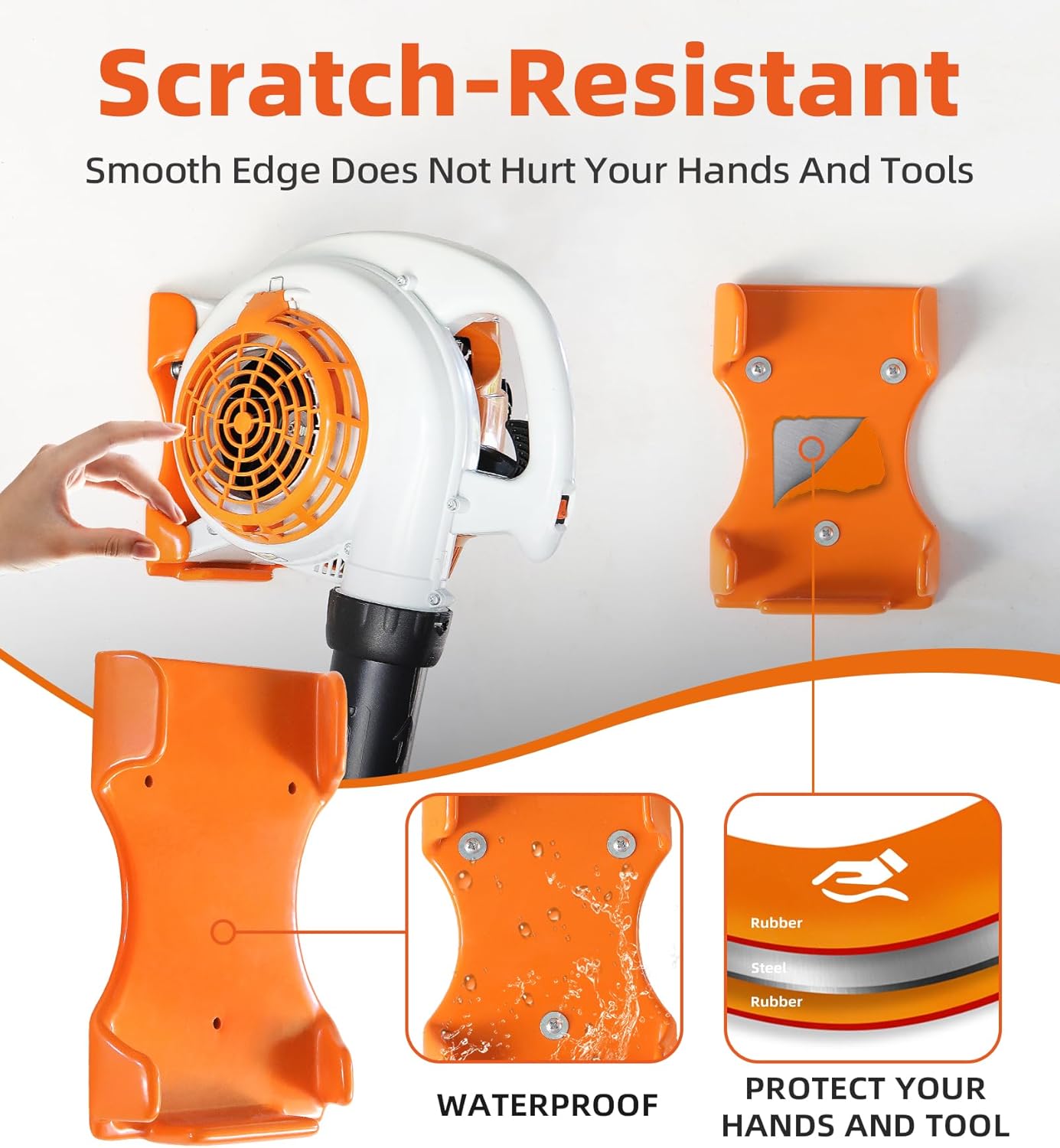 Leaf Blower Hanger, 2 Pack Handheld Blower Rack for Garage Wall, Leaf Blower Holder for Stihl BG-50, BG-56, BG-66, SH-56