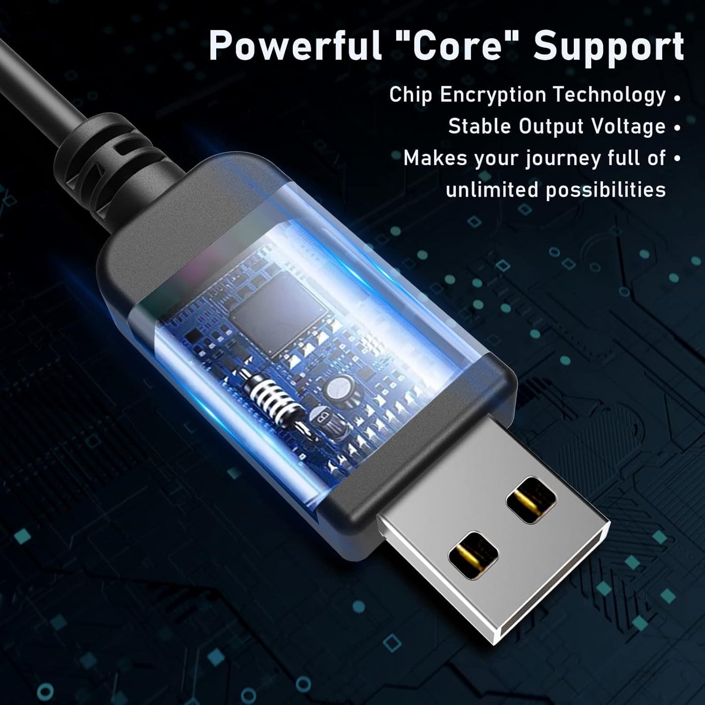 Radar Detector Cable, USB to DC3.5 Plug Cable,for Cobra Whistler Escort Valentine One Uniden Beltronics Radar Detector,Replacement Power Cable for Radar Detectors (DC3.5-9.84ft)