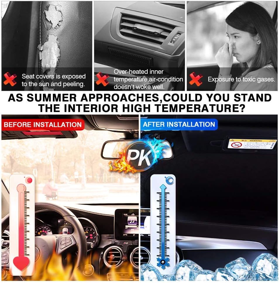 KUST Windshield Sun Shade for Audi Q8 E-Tron Accessories 2019-2024 2025 E Tron SUV Window Sunshade Sun Visor Protector Foldable Blocks UV Rays Keep Your Car Cooler (Not for Audi e-tron GT Q4 Q5)