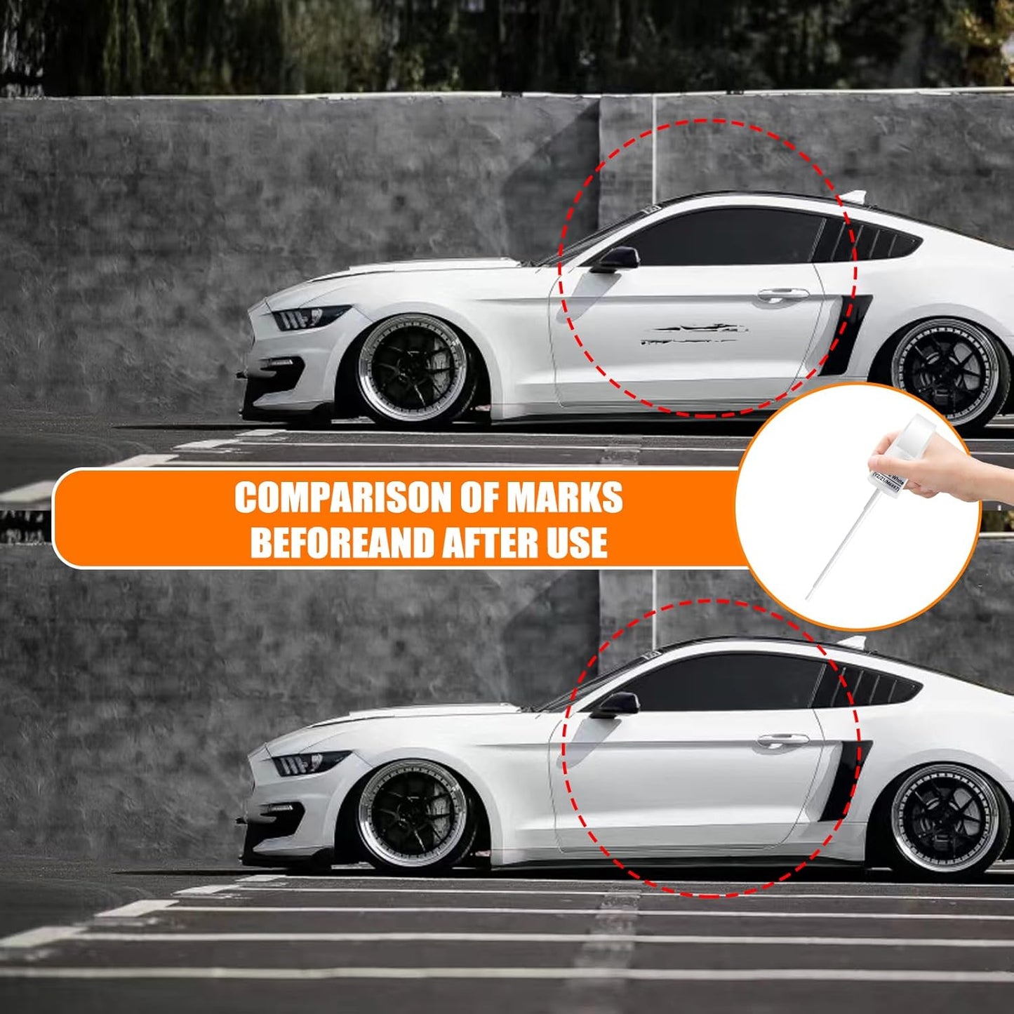 UA/UD/M6373/M6877 Black Ebony Touch Up Paint for Ford, Car Paint Pen Scratch Repair Two-In-One Touch Up Paint, Premium Car Scratch Remover for Deep Scratches