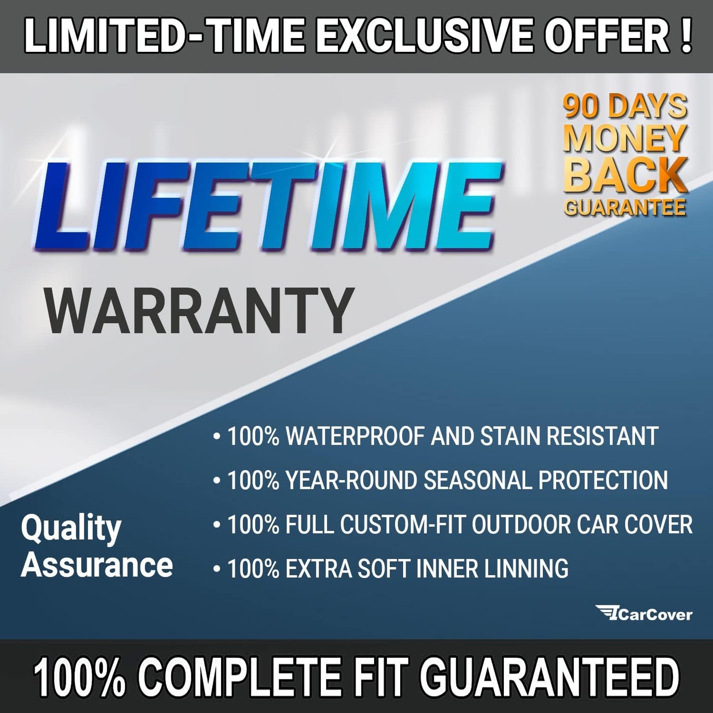 iCarCover Premium Car Cover for 1957 Chevy 150, 210 Wagon Heavy Duty Waterproof All-Weather Automobiles Custom Fit Indoor Outdoor UV Snow Protection Covers with Straps and Bag