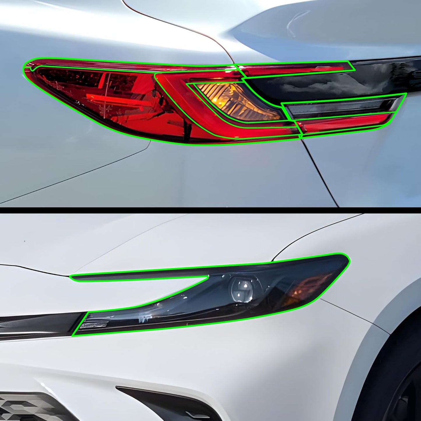 BOGAR TECH DESIGNS Full Headlight Taillight PPF Kit Compatible with Toyota Camry 2025-2026, Clear Bra