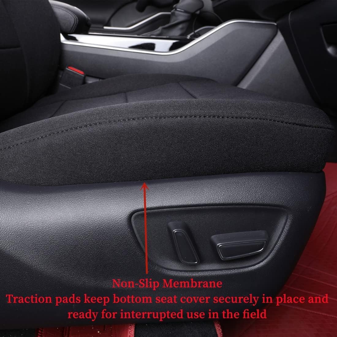 coverdream Custom Fit Camry Car Seat Covers for 2025 Toyota Camry XLE,XSE,Full Coverage Polyester Seat Protector(Full Set,Black)