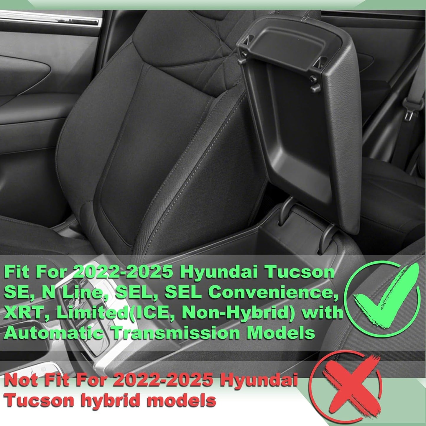 Center Console Armrest Cover for Hyundai Tucson 2022 2023 2024 2025 Armrest Box Pad Cover Protector Tucson Interior Accessories (Tucson22-24 pad)