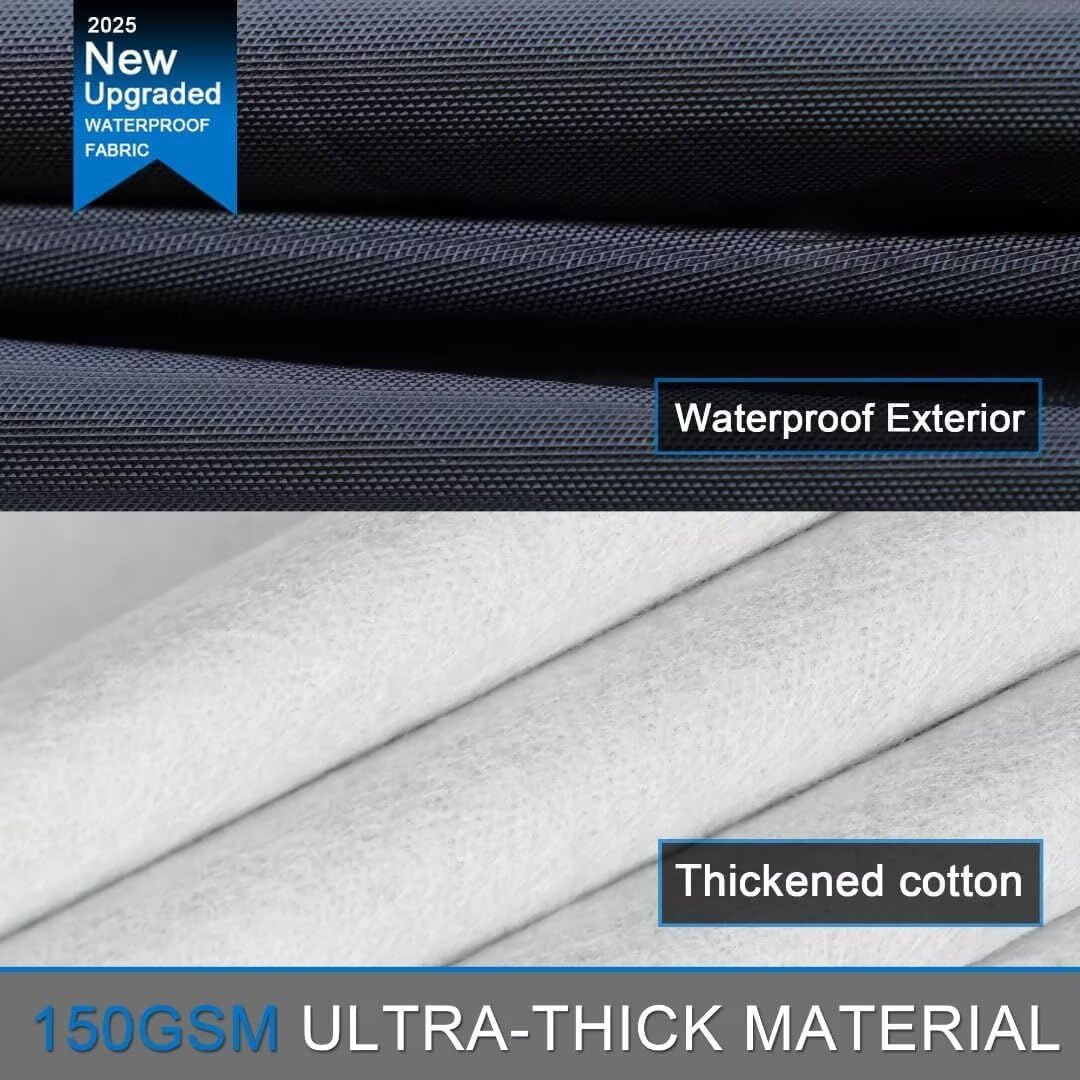 Chevrolet Silverado 2500HD Truck Cover Custom Fit 2020-2026 Crew Cab Short Bed(6.8') with Door Zipper, 10 Layers Outdoor Heavy Pickup Truck Cover Waterproof All Weather, Wind Dust Sun Protector.