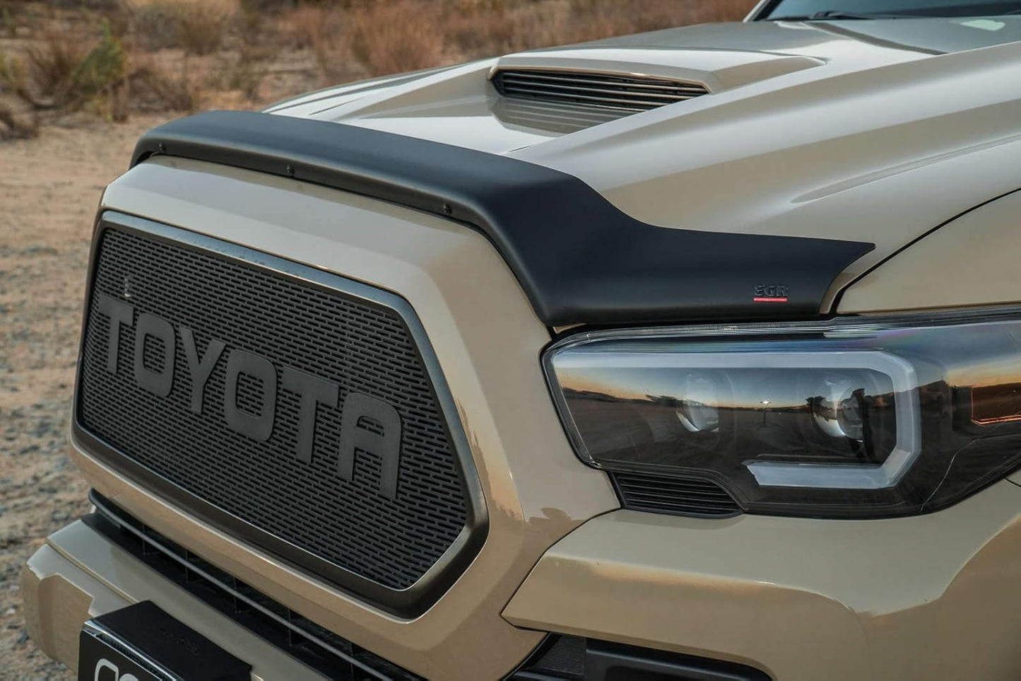 EGR 303555 SuperGuard Matte Black Acrylic Hood Shield Compatible With Select 2019-2023 Ford Ranger Trucks - Durable, Easy Installation