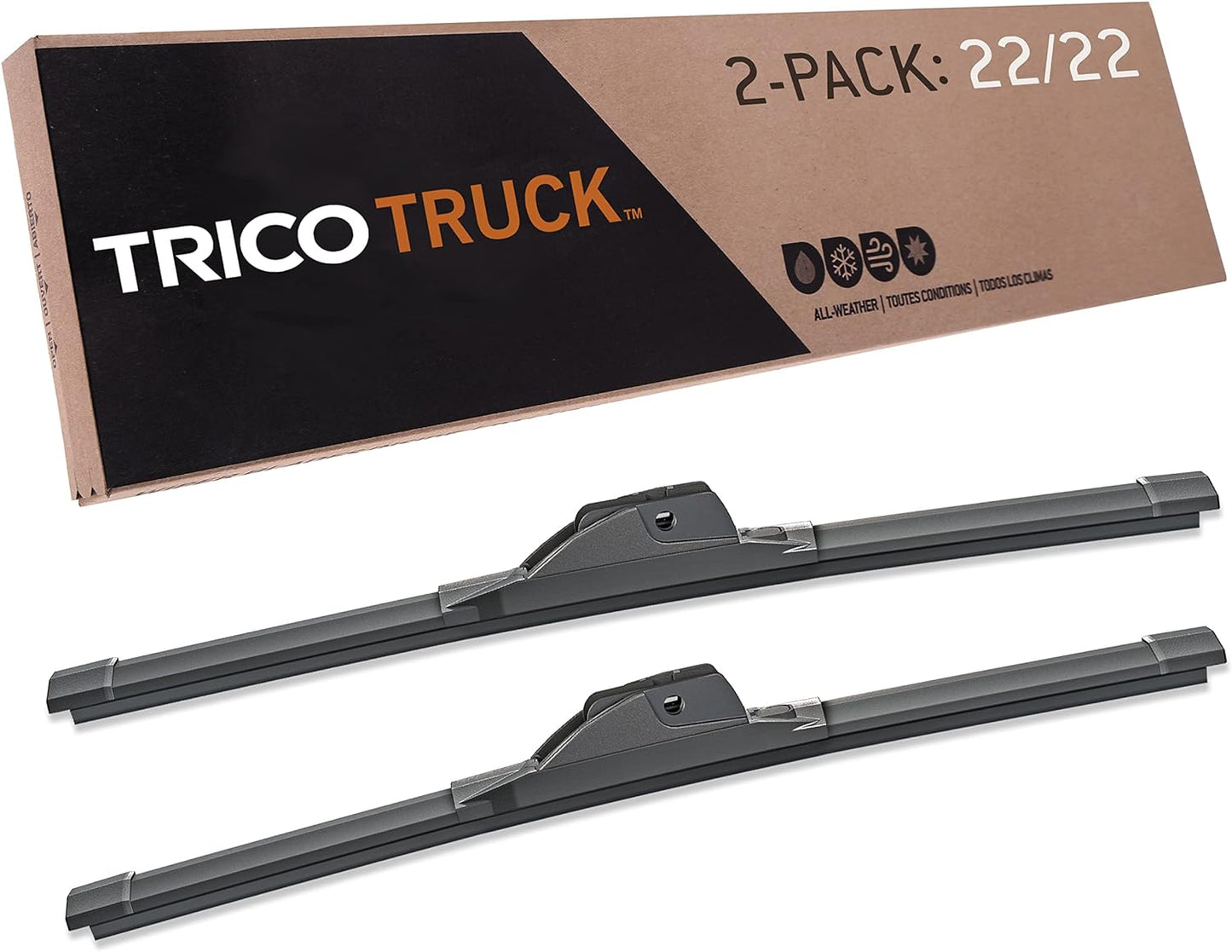 TRICO Truck™ (58-22220) 22 Inch Pack of 2 Automotive Replacement Windshield Wiper Blades, High Performance All Weather Beam Blade for Select Vehicle Models