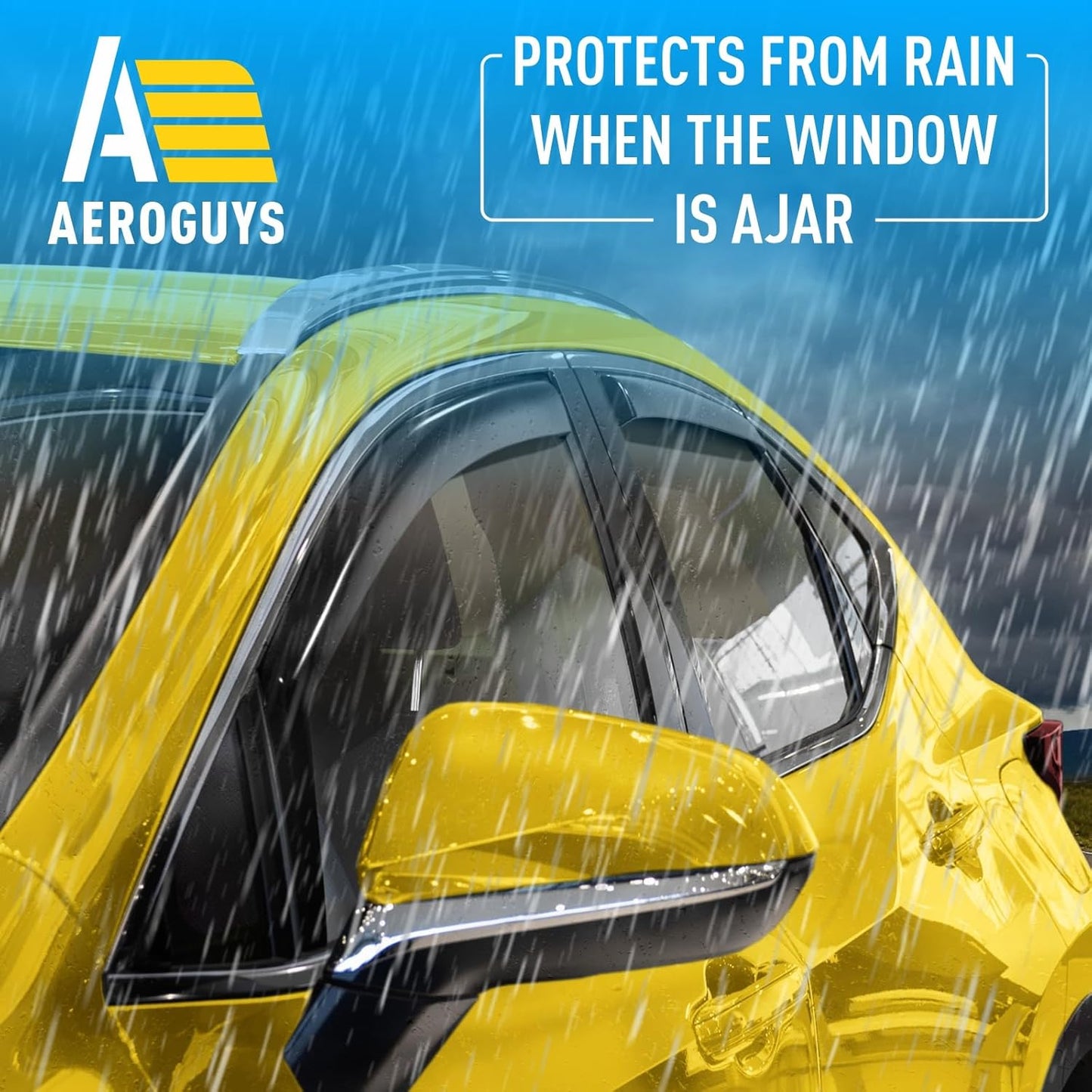 Extra Durable Window Deflectors in-Channel Window Visors Rain Guards Fit for NX 2022-2025, Sun Visors, Wind Vent for Shades, Exterior Car Accessories - 4 pcs. AG0861