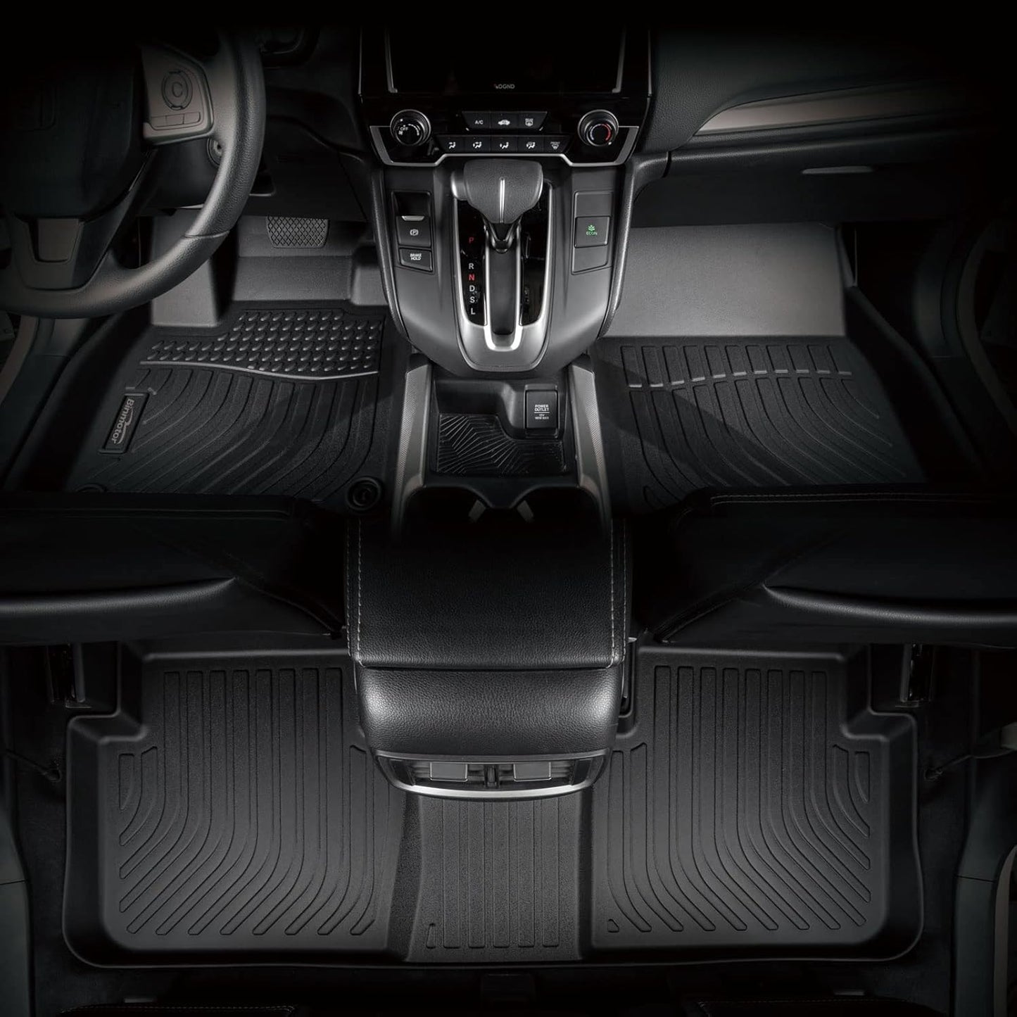 Binmotor-Floor Mats & Cargo Liner for Toyota Camry 2007-2011, TPE All Weather Car Accessories Mats Camry Custom Fit Rubber Liners Trunk Waterproof, Nonslip