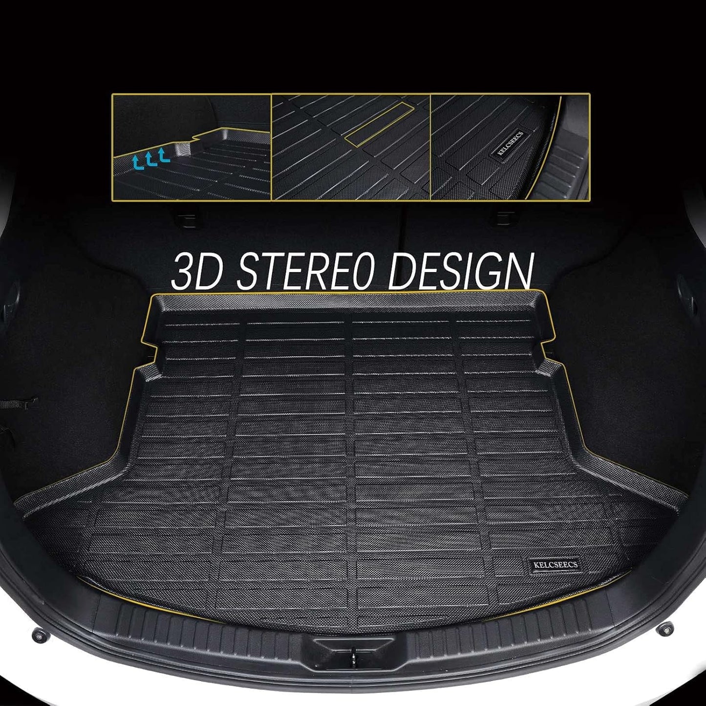 KELCSEECS Floor Mats & Cargo Liner for 2025 2024 2023 2022 Corolla Cross(Fit Hybrid & Gas) FWD All Weather Floor Liners Car Mats Cargo Mat Trunk Mat Corolla Cross Floor Mats Trunk Liner Accessories