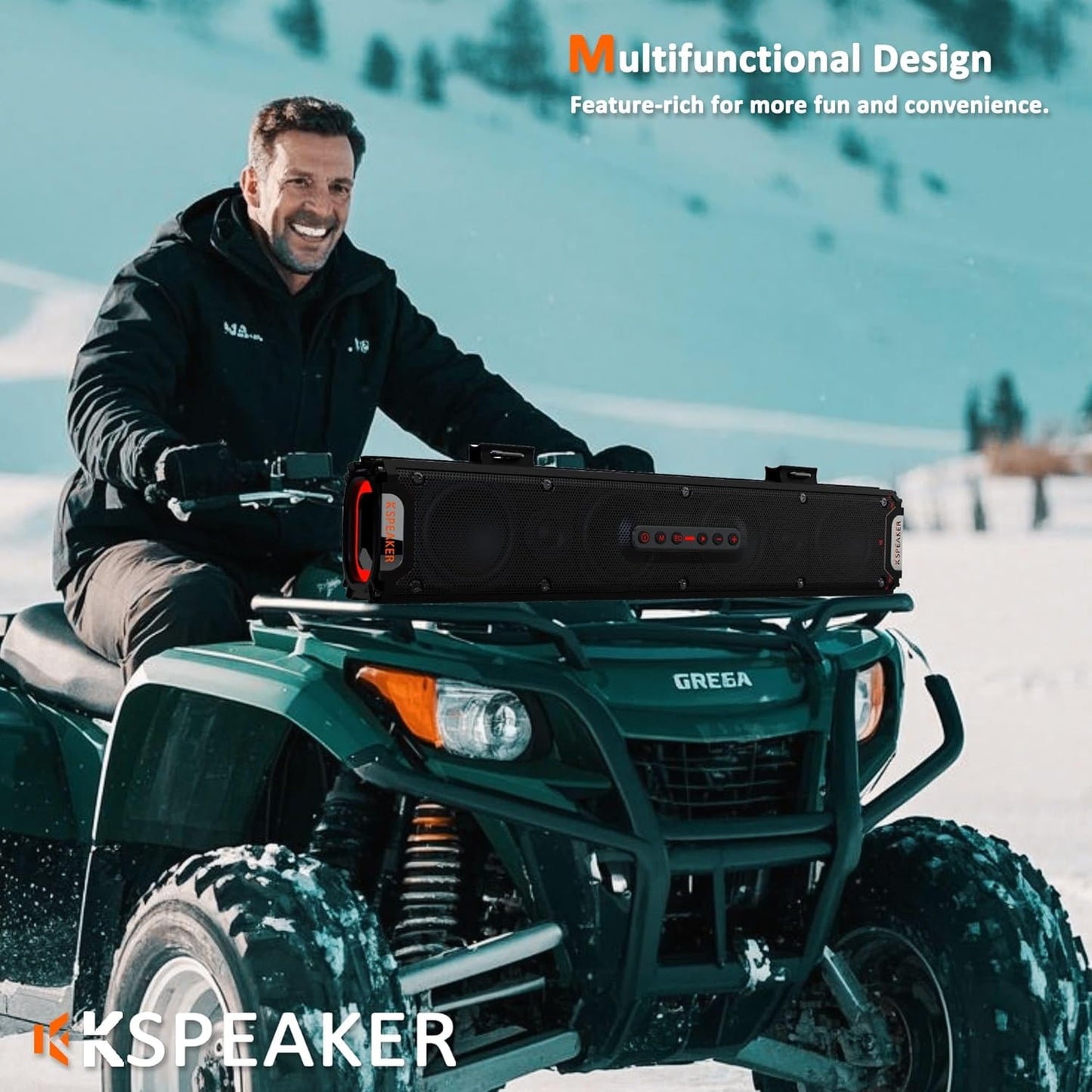 UTV Sound Bar ATV Sound Bar Golf Cart Soundbar UTV Speakers ATV Speaker Fourwheeler Speaker Marine RZR Boat Polaris Can Am