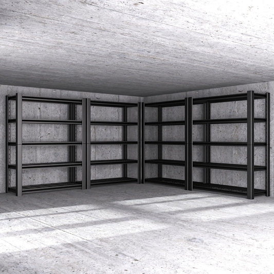 5-Tier Heavy Duty Garage Shelving Unit with Wire Shelves,3000 LBS Capacity Metal Storage Rack 72"H x 48"W x 20"D,Adjustable Boltless Steel Shelves for Garage,Basement,Pantry,Warehouse.4 Pack