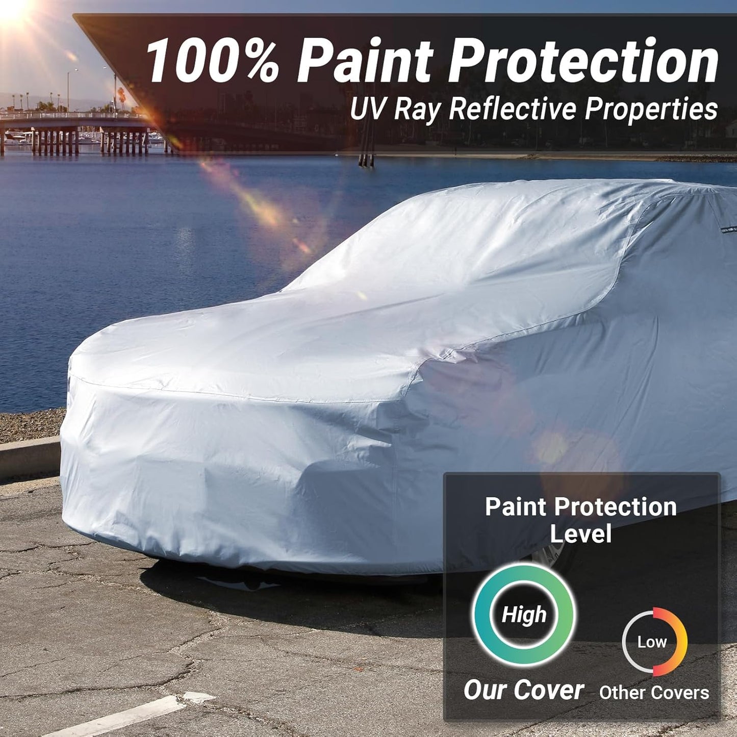 iCarCover Premium Car Cover for 1941-1952 Chevy Fleetline Heavy Duty Waterproof All-Weather Automobiles Custom Fit Indoor Outdoor UV Snow Protection Covers with Straps and Bag