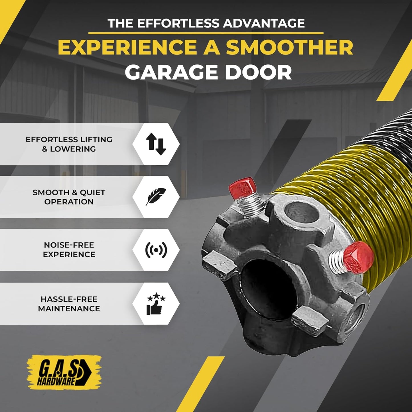 Garage Door Torsion Springs 250x2x32 Includes 1” Steel Bearing, Gloves, and Winding Bars for Left and Right Side of Garage Door Precision E-Coating 5-Year Warranty Minimum 30,000 Cycles (Pair)