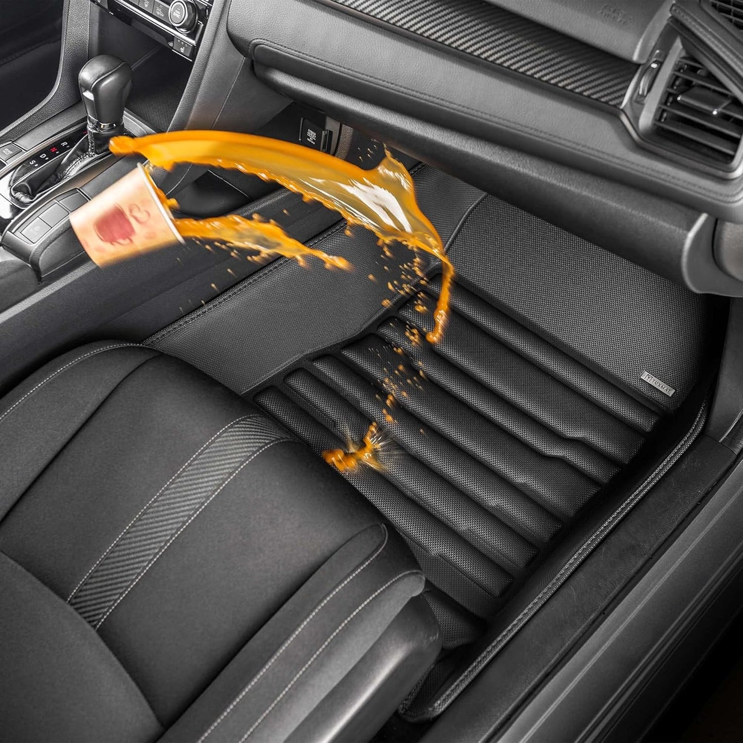 TuxMat - for Mercedes-Benz GLC 2023-2026 Models - Custom Car Mats - Maximum Coverage, All Weather, Laser Measured - This Full Set Includes 1st and 2nd Rows