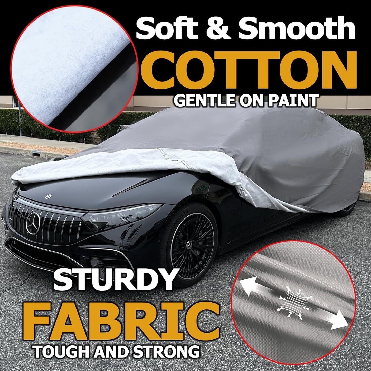 All Weather Waterproof car Cover Good for rain Snow uv Protection dust Compact Coupe Mustang XLR F-Type 370z SL550 GR Supra 300SL SC430 Mazda3 Gray