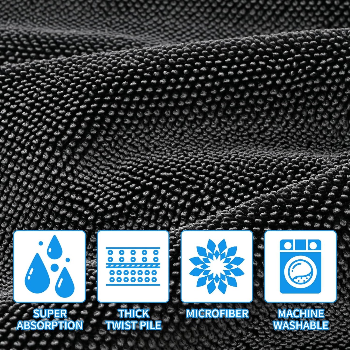 belhope 2 Pack Microfiber Towels for Cars, 24"x36" Extra Large Super Absorbent Car Drying Towel Detailing, No Streaks, Scratches and Water Spots