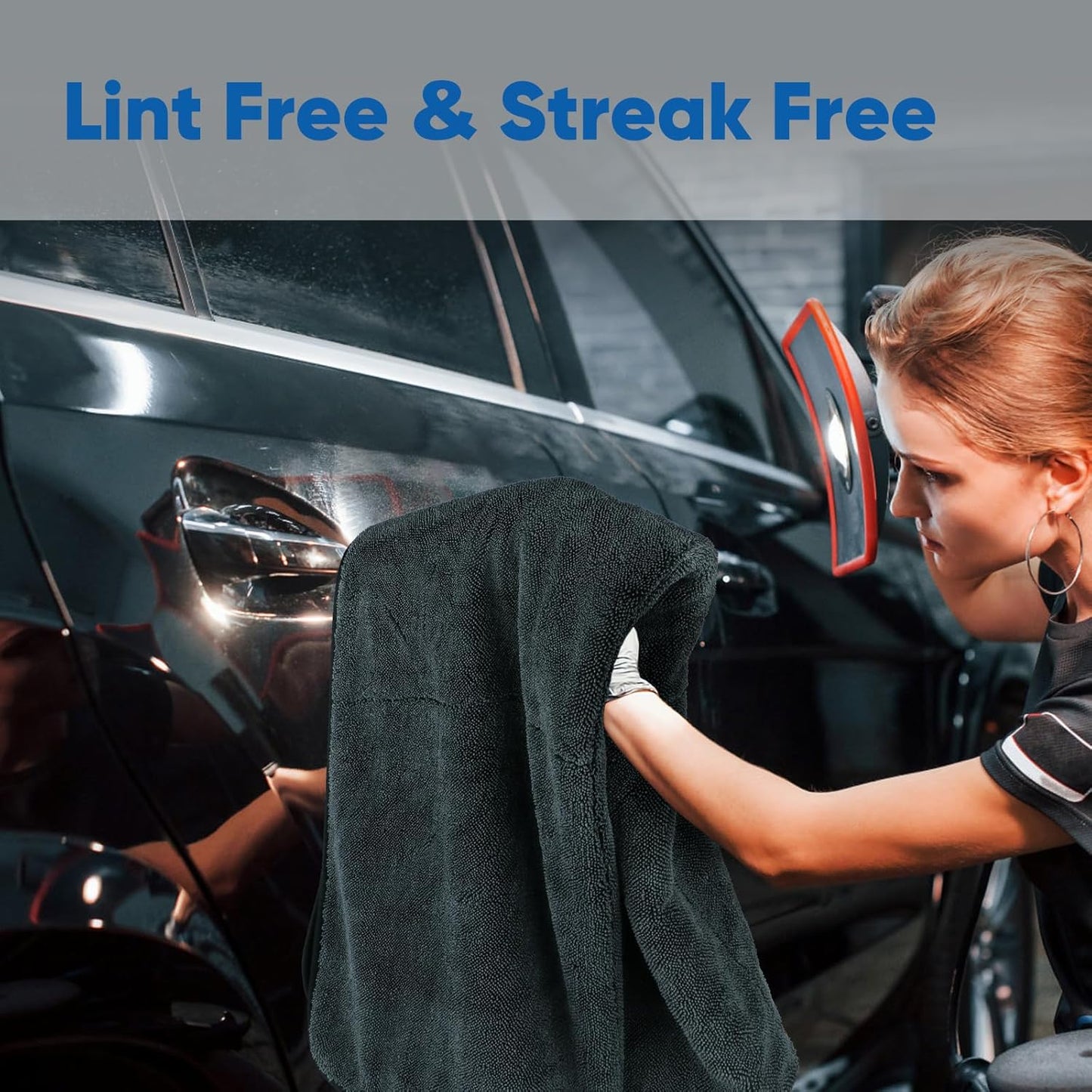 HOMEXCEL Car Drying Towel (36"x 24"), 1200GSM Ultra Absorbent Car Cleaning Cloth, Streak-Free Microfiber Drying Towel, Great for Cars, Trucks, SUVs, RVs, Motorcycles, 2 Packs