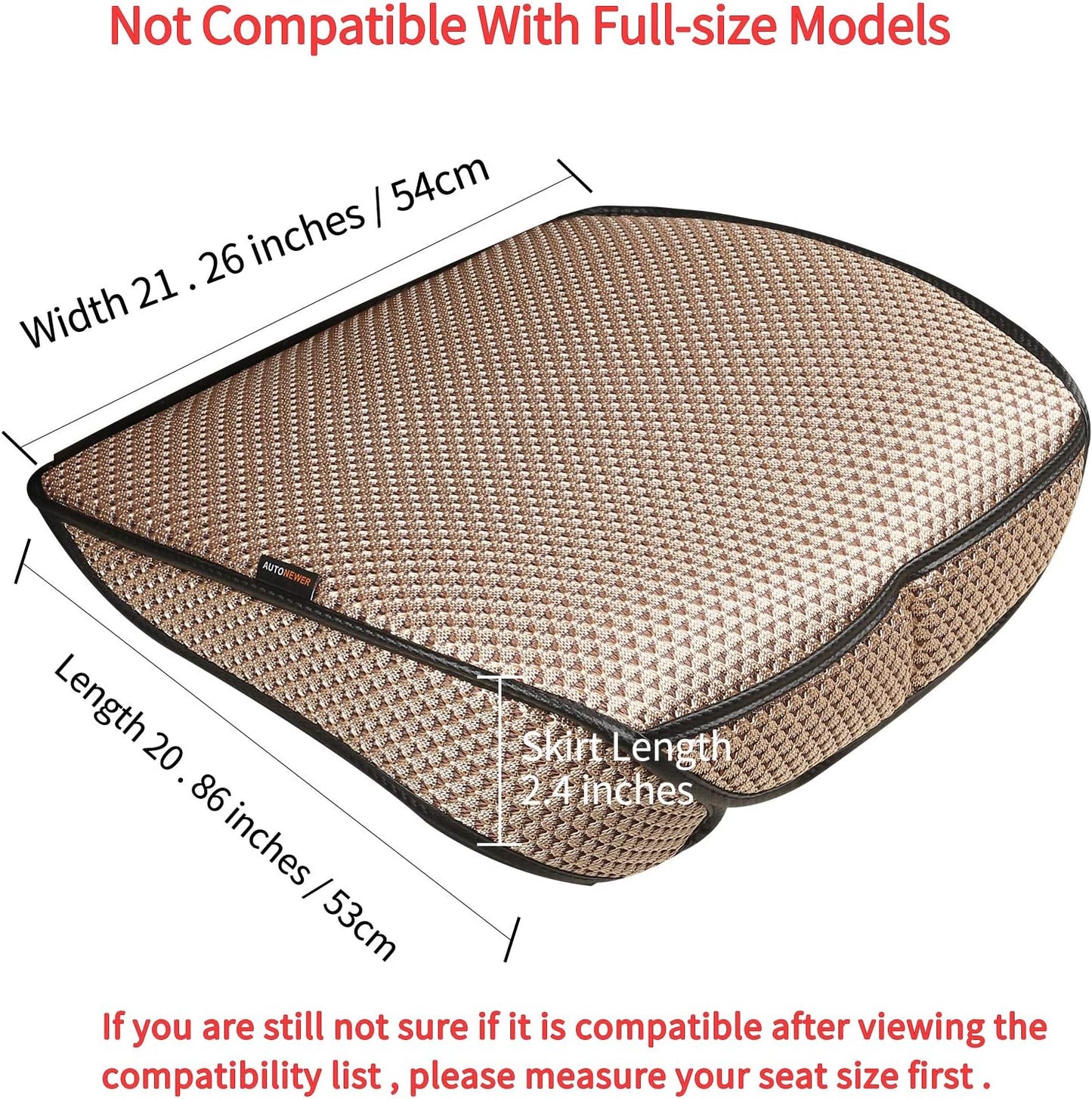 Auto Newer Breathable Universal Four Seasons Car Seat Covers, Luxury Car Seat Cushion，Protectors for Front Seat Bottoms,Compatible with 95% Vehicles， Fit for Cars Truck SUV (Gold Beige,2PCS)