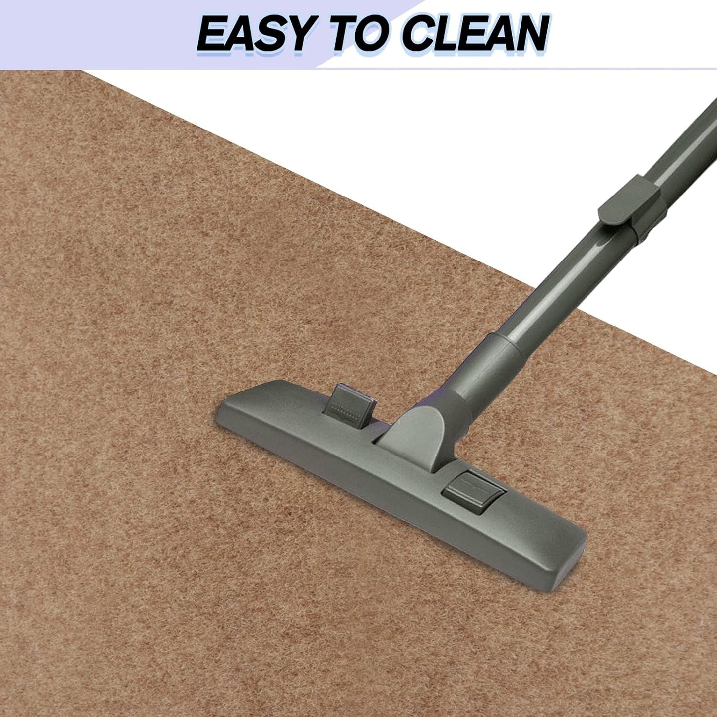 Custom Size Backed Non-Slip Area Rugs Runner, Easy Clean, Waterproof Runner Rugs for Hallway Entryway, Kitchen, Laundry, 2FT x 14FT, Beige