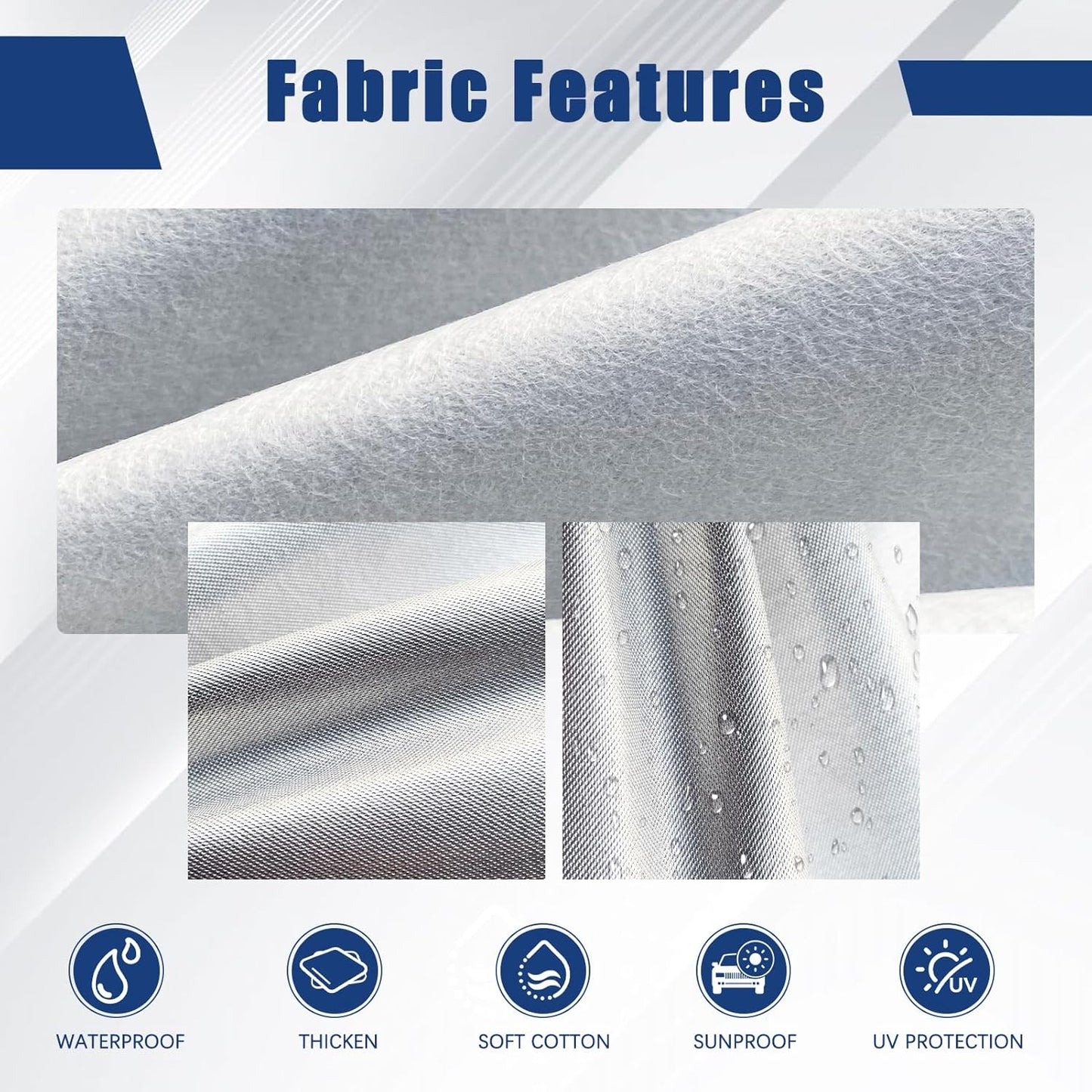 Kayme 6 Layers SUV Car Cover Custom Fit for GMC Terrain (2010-2025) Waterproof All Weather for Automobiles, Outdoor Full Cover Rain Sun UV Protection.Silver