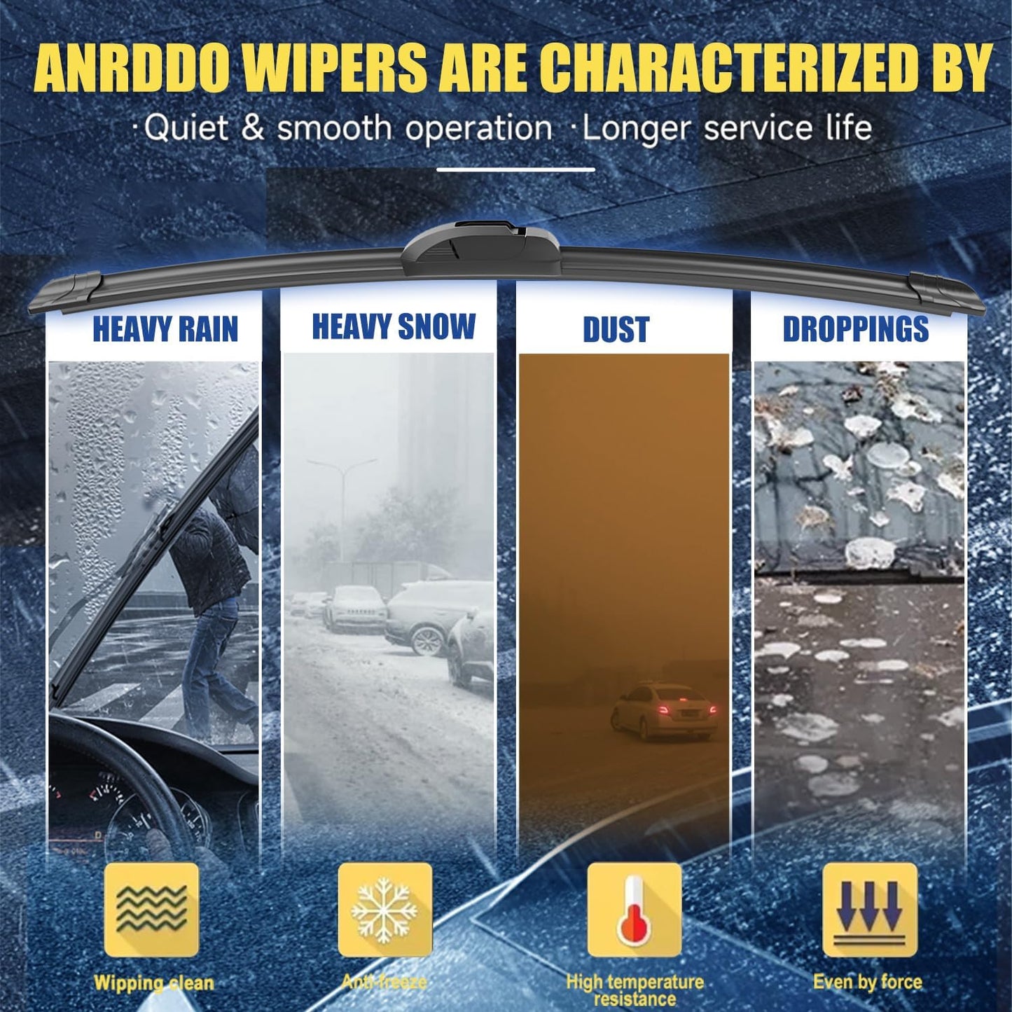 3 wipers Replacement for 2018 2019 2020 2021 2022 2023 Chevy Chevrolet Traverse, Windshield Wiper Blades Original Equipment Replacement - 24"+20"+10" (Set of 3) J HOOK