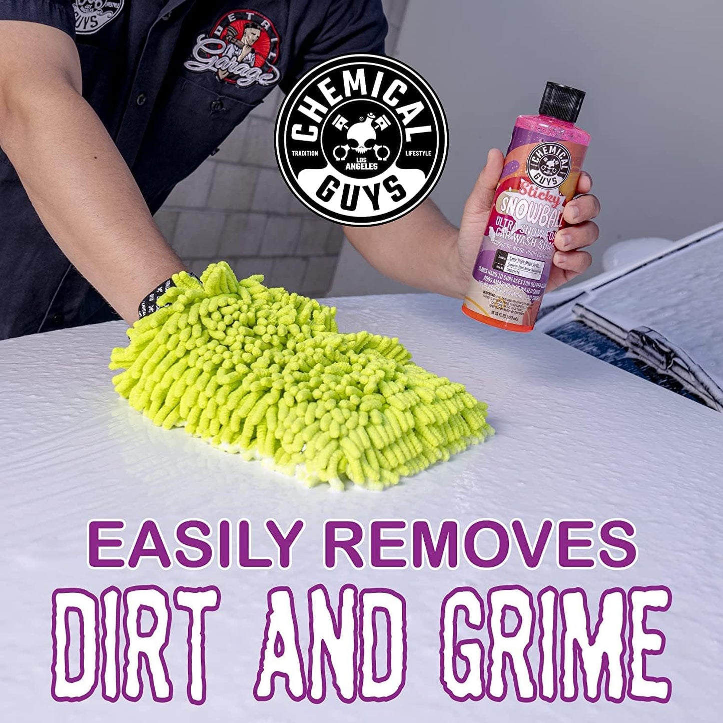 Chemical Guys EQP369 TORQ Professional Snow Foam Cannon Car Wash Snow Foamer + Sticky Snowball Ultra Snow Foam Car Wash Soap 16 fl oz (Safe for Cars, Trucks, SUVs, & More) Works With Pressure Washer