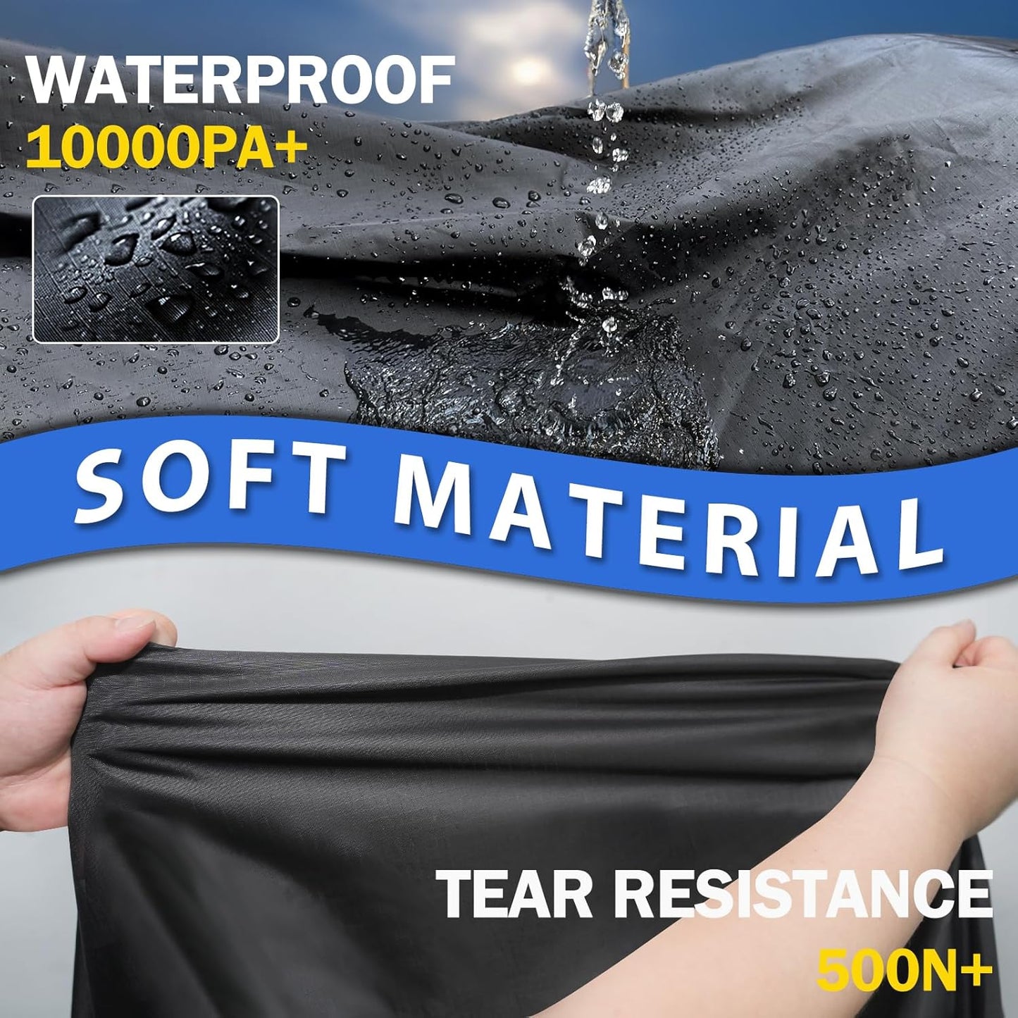 Motorcycle Cover for Harley Davidson Touring Models Road Glide Limited, Ultra Limited, Ultra Classic, Road King, Road Glide, Street Glide, Electra Glide - Waterproof Motorcycle Cover Outdoor Storage