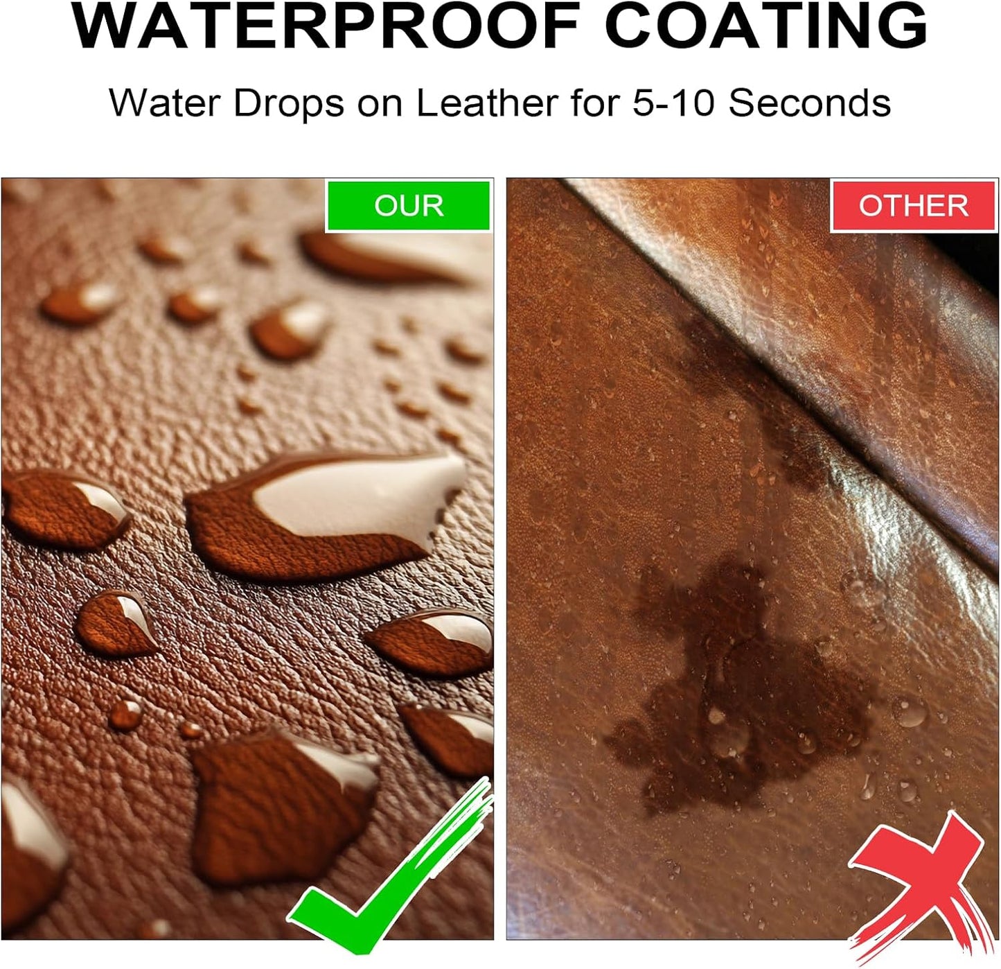 Leather Recoloring Balm,10oz Leather Color Restorer Leather Repair Kit for Furniture Car Leather Scratch Remover, Black Leather Color Restorer for Couches,Leather Dye Paint for Faded