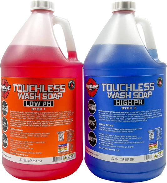Renegade Products USA - Touchless 2-Step Truck Wash Soap System, Scrub Free Truck Cleaner for Big Rigs