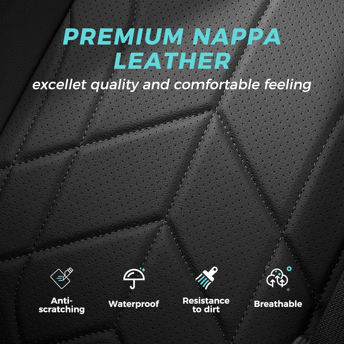 for Toyota RAV4 Seat Covers 2013 2014 2015 2016 2017 2018 RAV 4 XLE SE Limited Platinum Adventure (not for LE&Hybrid) - Custom Leather Car Seat Covers Full Set - Black