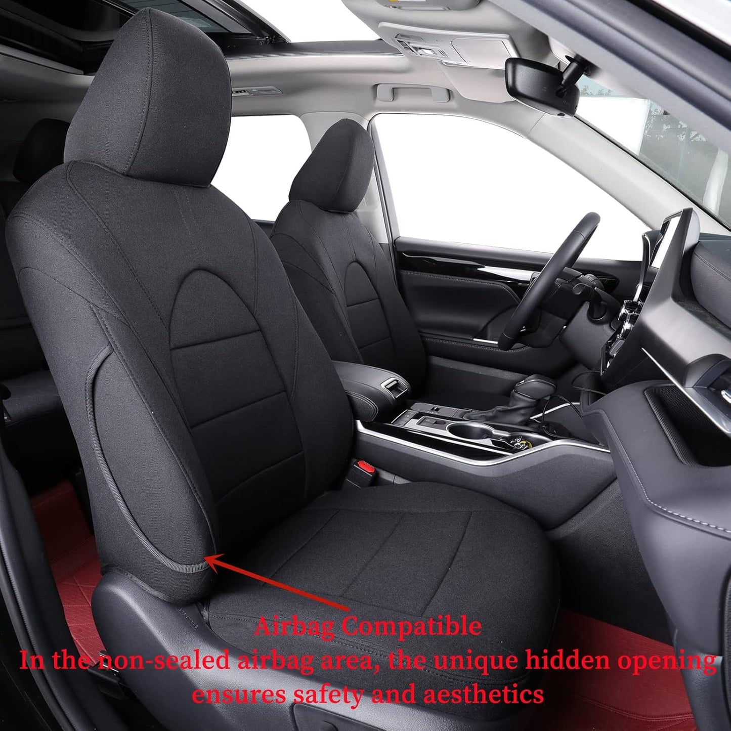 coverdream Custom Seat Covers Compatible with Select Toyota Camry LE SE 2018 2019 2020 2021 2022 2023 Models (Black,Full Set)