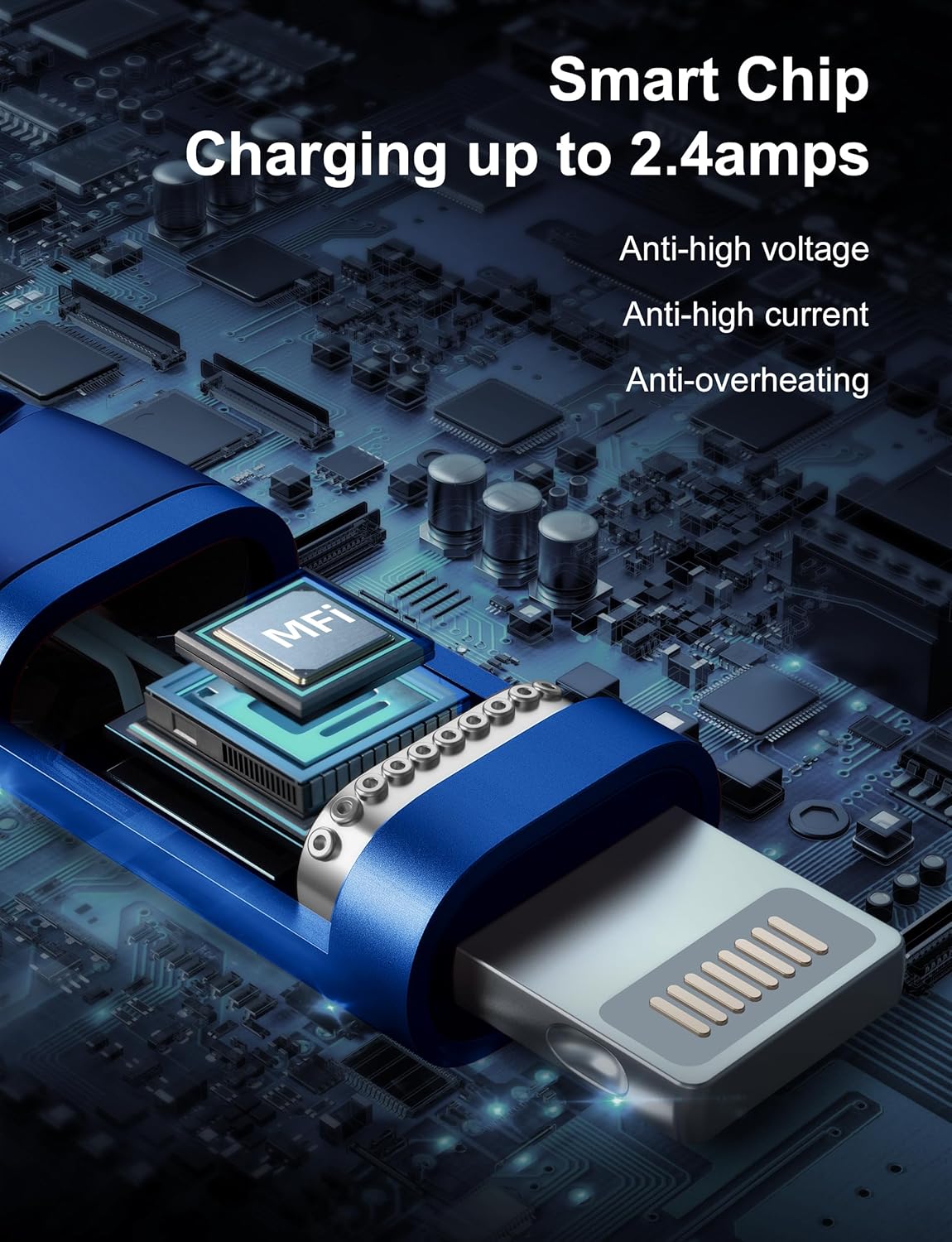 [Apple MFi Certified] 3Pack 3FT iPhone Charger Nylon Braided Lightning Cable Fast Charging iPhone Charger Cord Compatible with iPhone 14/13 / 12/11 / Pro Max/X/Xs Max/Xr / 8/7 / 6/5/iPad