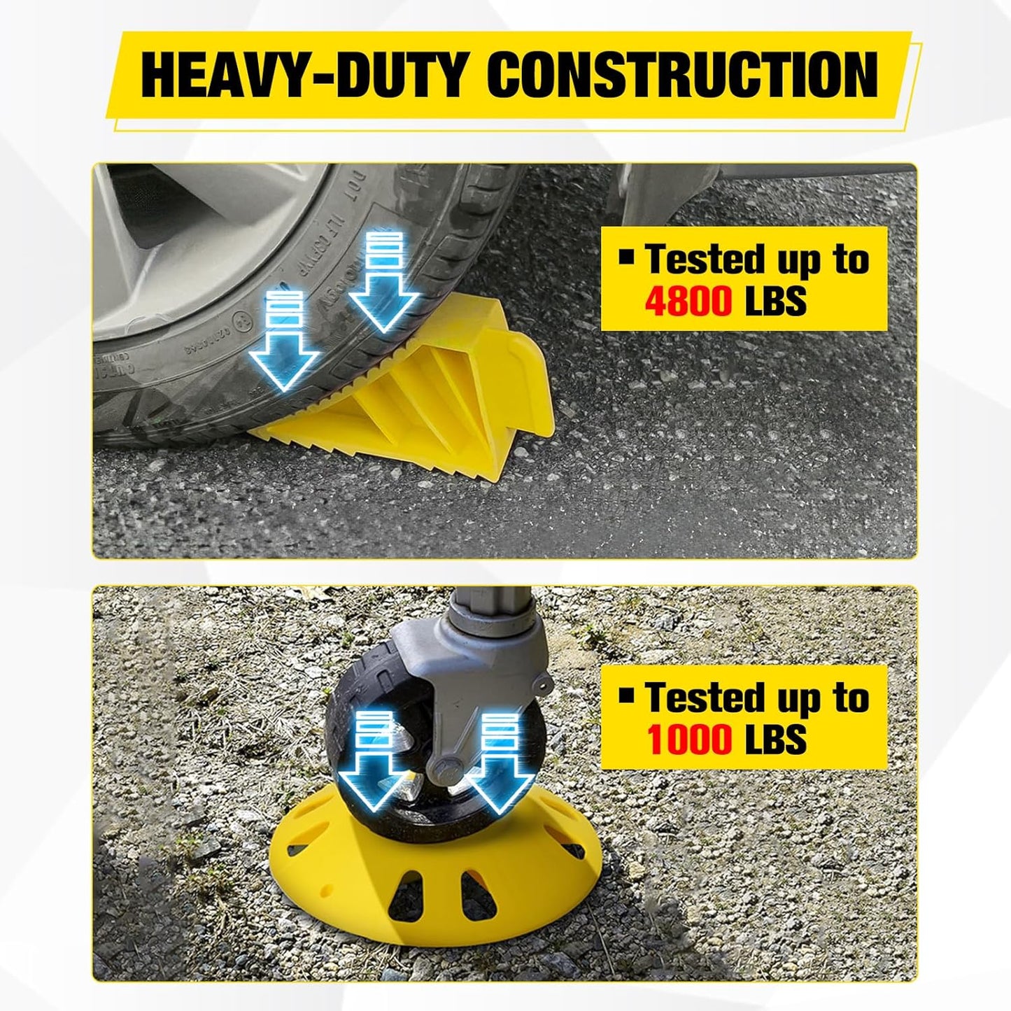 Nilight Trailer Wheel Chocks and Wheel Dock Kit - Prevents Trailer Wheel Sinking, Accessories for Boat Trailer Travel Campers, and RVs