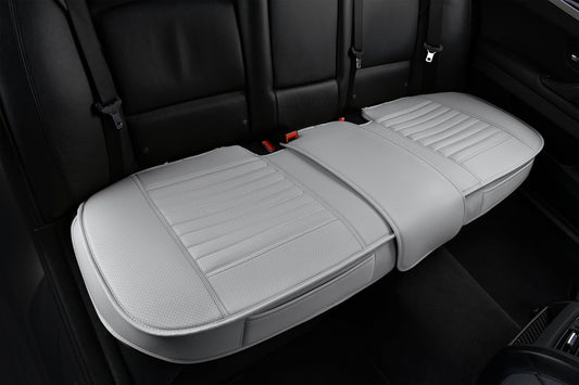 Back Seat Covers, Rear Seat Cushions, Auto Bench Protector with Breathable PU Leather and Non-Slip Bottom Universal for 4 Season (Gray, 61" x 20. 5")