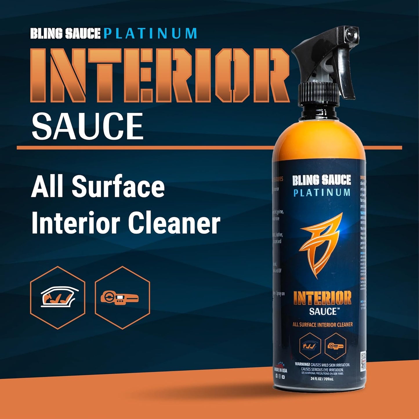 Platinum Interior Sauce, All Surface Automotive Interior Cleaner for Cars, Trucks, SUVs, 24oz.