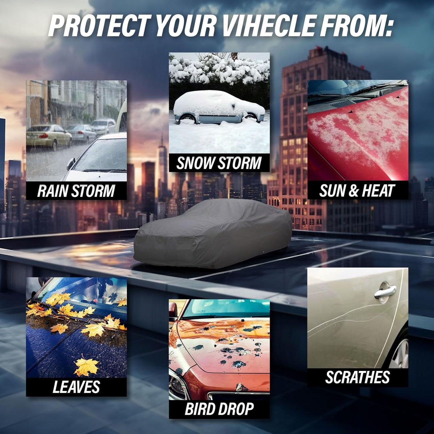 Supreme Full Car Cover - Semi Custom Fit for Tahoe 2000-2006 SUV 4-Door | All-Weather Protection: Waterproof, Dustproof, Windproof, UV-Resistant | Includes Accessories