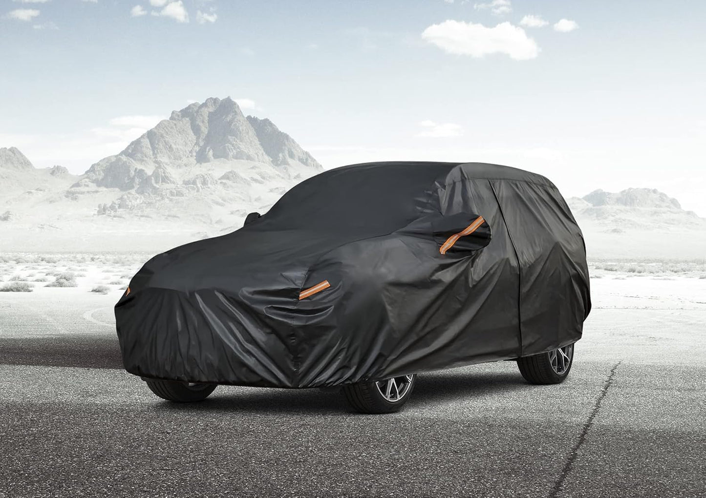Kayme 7 Layers SUV Car Cover Custom Fit for Nissan Pathfinder (2005-2025) Waterproof All Weather for Automobiles, Outdoor Full Cover Rain Sun UV Protection.Black