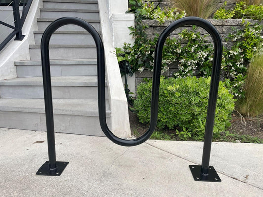 Sandbaggy Commercial Bike Racks - Galvanized Steel - Anti-Theft Design - In Ground, Apartments, Sidewalks, Industrial