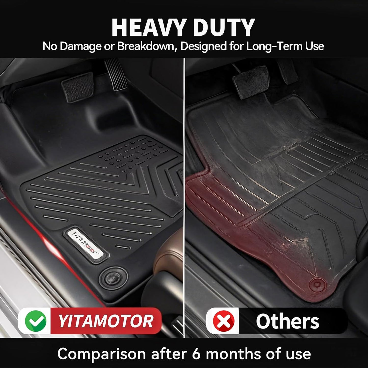 YITAMOTOR Floor Mats Compatible with Mazda CX-5 2022-2025 CX5 Includes 2 Rows and Cargo Liner Set, TPE All-Weather Floor Mat Set Liners, Black