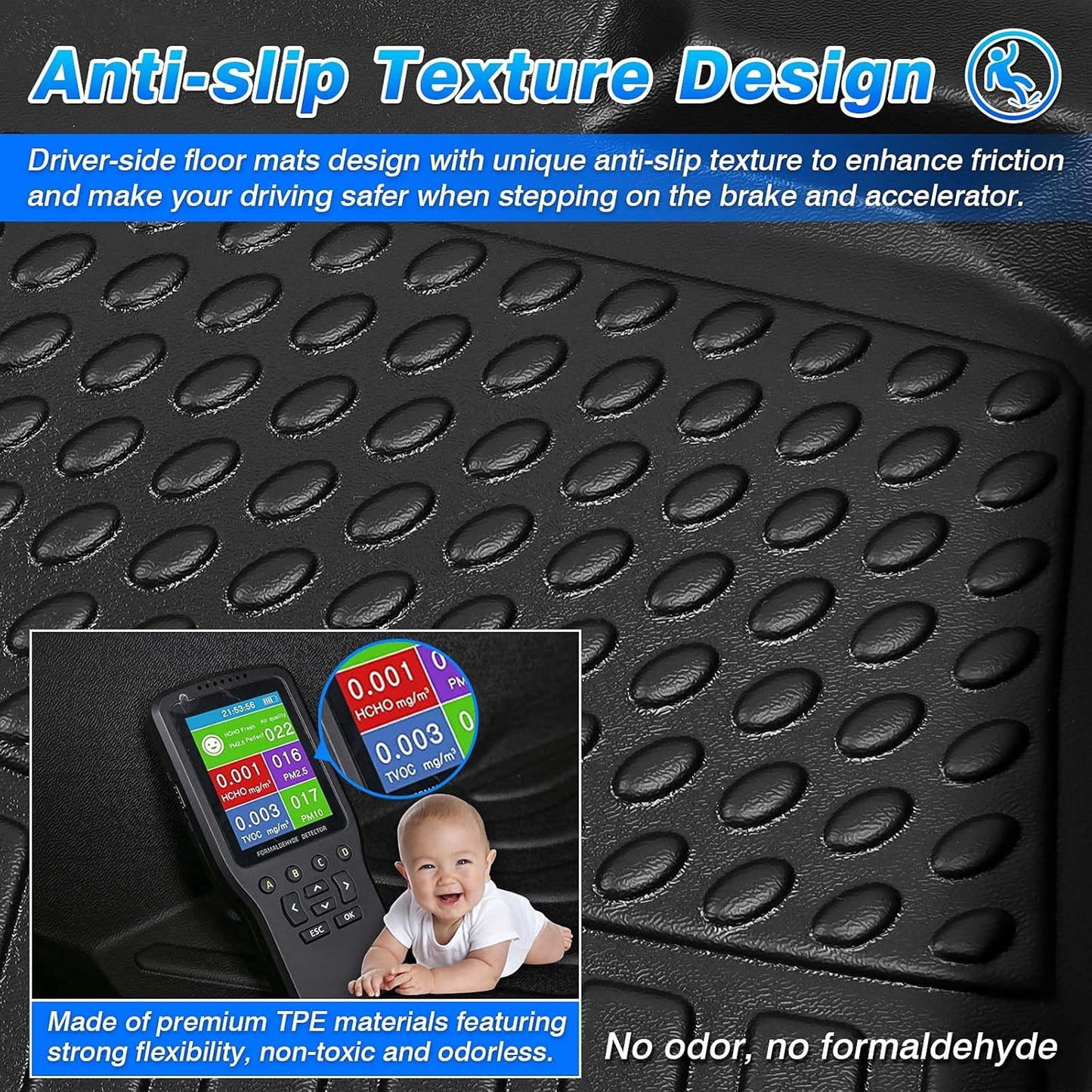 Cartist Custom Fit for Floor Mats BMW X1 F48 2016-2022 & BMW X2 2018-2022 All Weather Floor Mats 2 Row Carpet Protection TPE Odorless