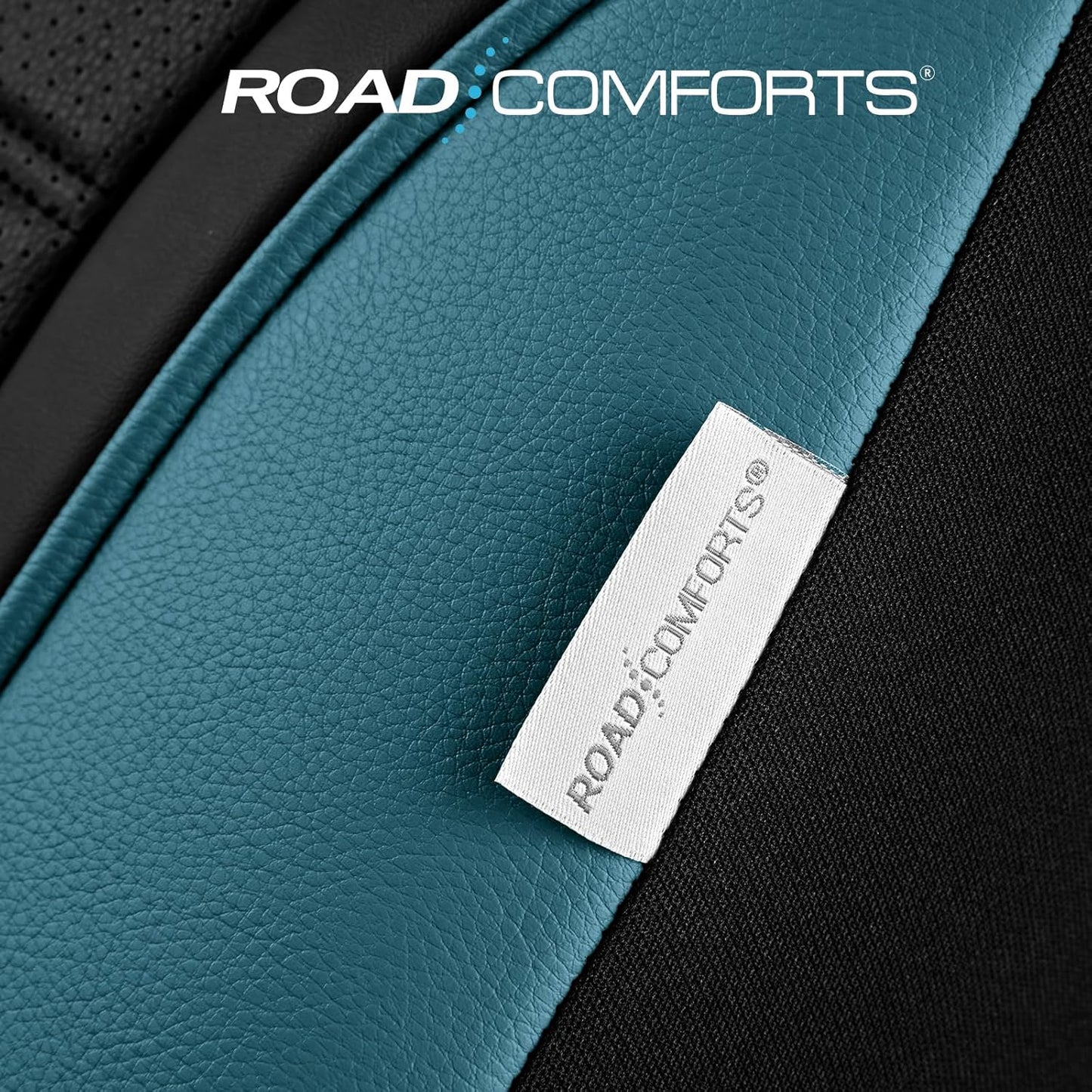 Road Comforts Leather Seat Covers, Breathable Car Seat Covers Front Seat for Men,Airbag Compatible, Automotive Seat Covers Set Universal Fit Most Cars,Vans,Truck,SUV